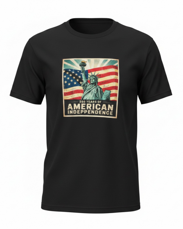 US Flag with Statute of Liberty